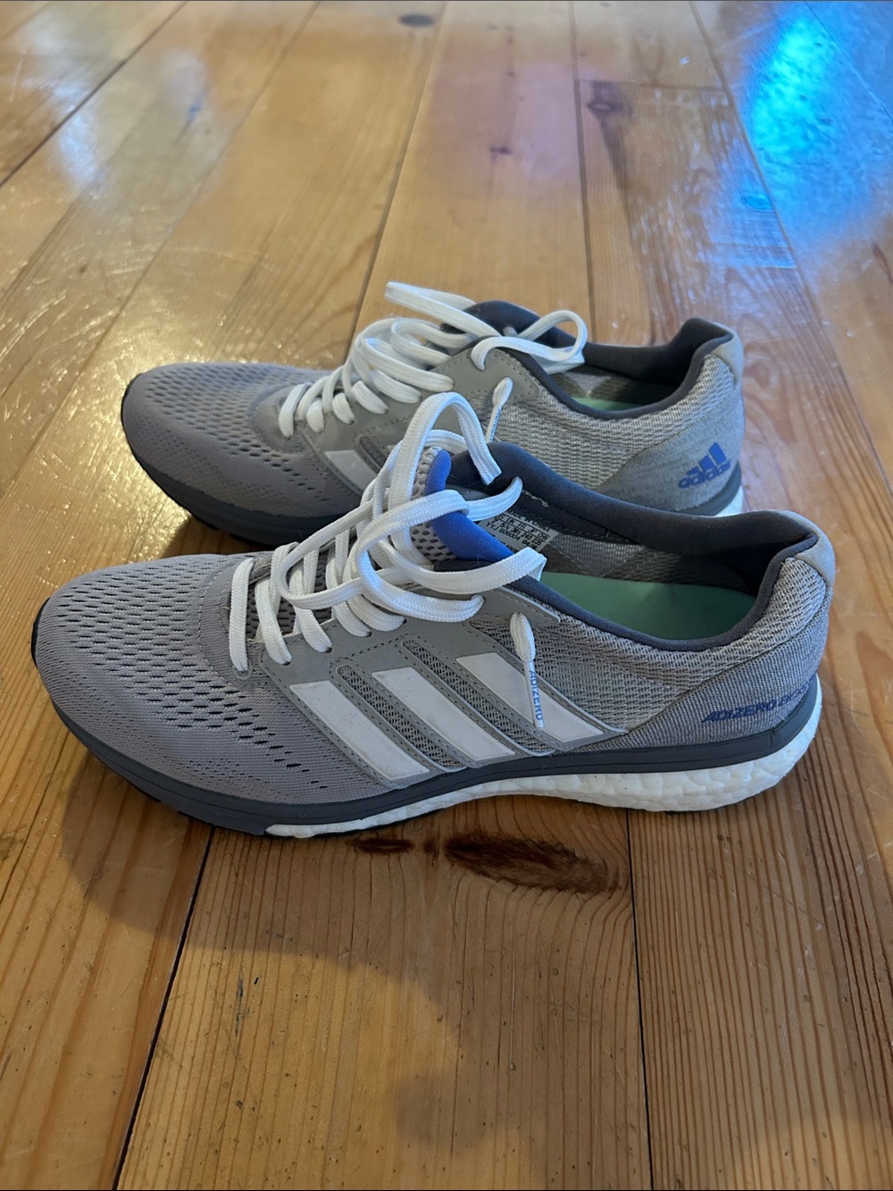Brand New adidas Gray adizero Boston boost continental running shoe
